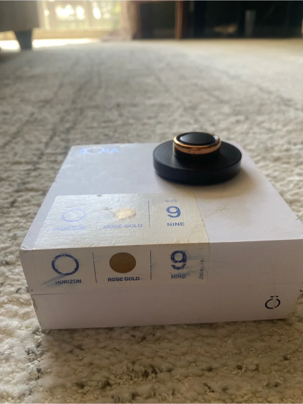 Oura Horizon Charging Dock in Black with Rose Gold Accent